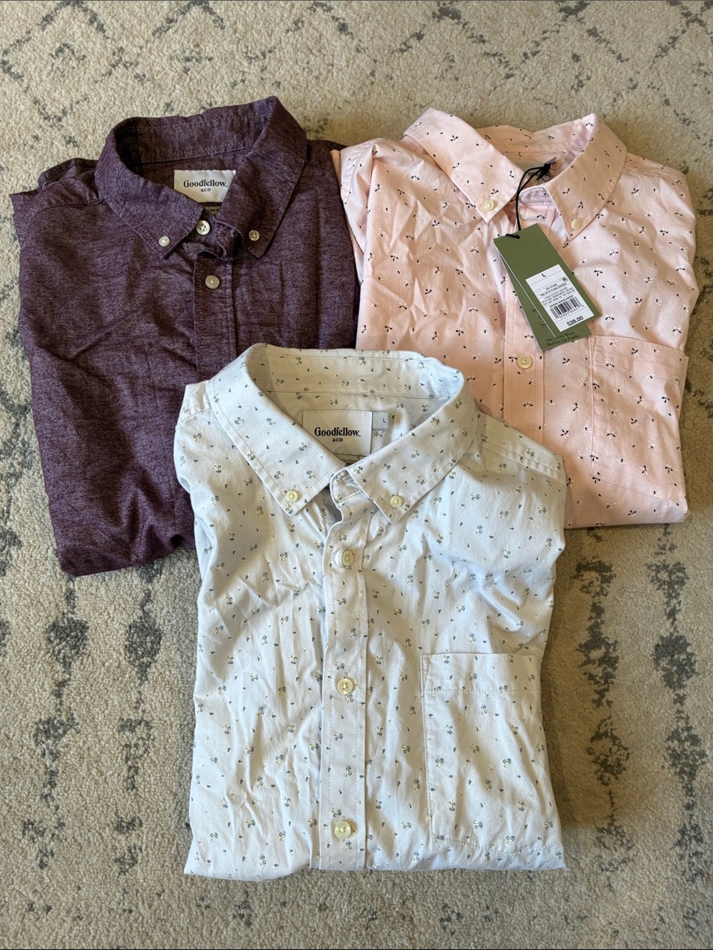 Goodfellow & Co Bundle 3 Button-Down Shirts